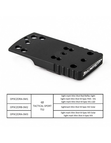 Red dot dovetail base plate (type A-SM1) for Sightmark M1 for CZ Tactical Sport - TONI SYSTEM