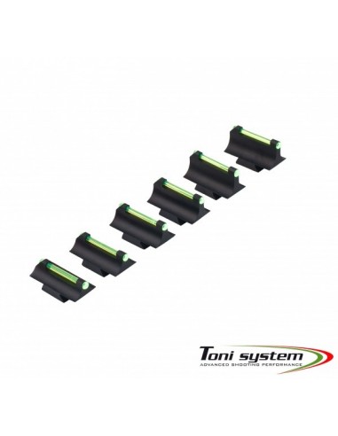 Dovetail sight for carbine, height 7mm, green fiber optic 1,5mm - TONI SYSTEM